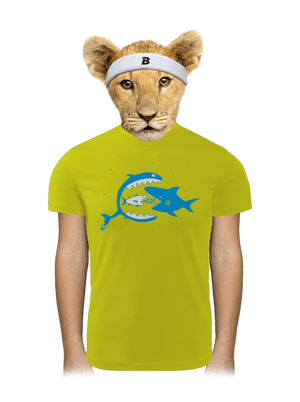 Rybky detské športové tričko Neon Yellow