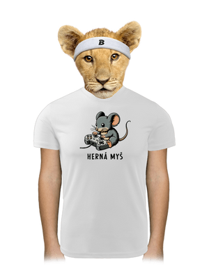 Herná myš detské športové tričko White