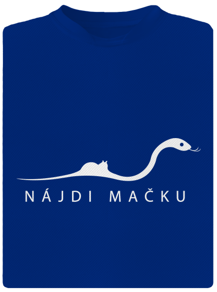 Nájdi mačku pánske športové tričko Royal Blue Mal