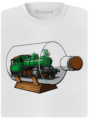 Lokomotíva vo fľaši dámske športové tričko White