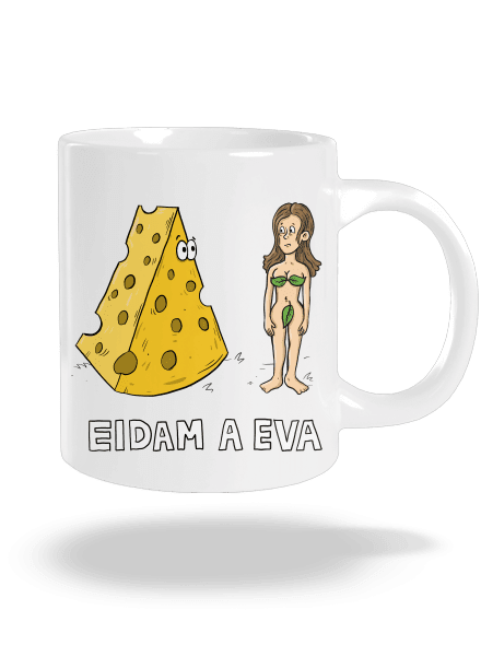Eidam a Eva veľký hrnček White