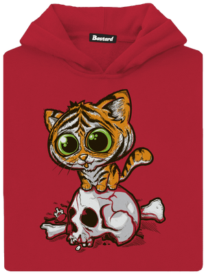 Tigrík detská mikina klokanka Fire Red