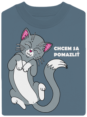 Chcem sa pomazliť unisex mikina bez kapucne Nordic Blue