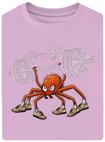 Pavučinka unisex tričko oversized Orchid