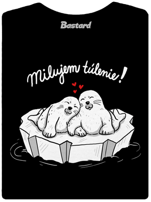 Milujem túlenie dámske tričko s lemom Black