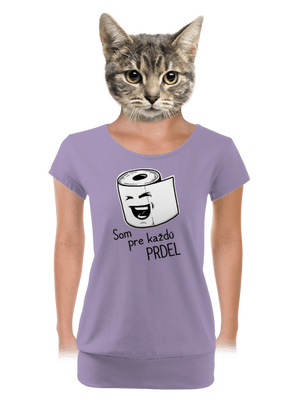Prdel dámske tričko s lemom Lavender