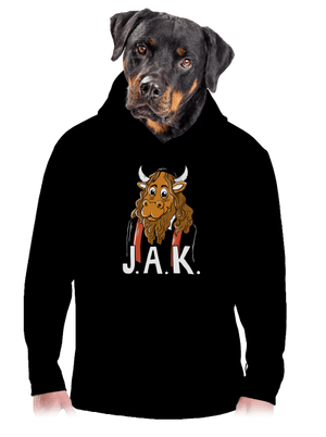 Jak pánska mikina klokanka Black