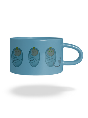 AI baby hrnček makronka Blue Macaron