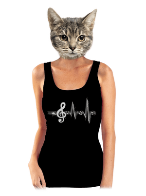 Žijem muzikou dámske tielko klasické Black