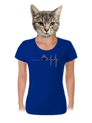 Coffee help dámske tričko Royal Blue Mal