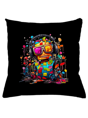 Workaholic robot vankúš Black