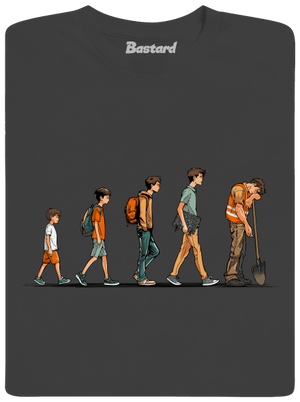 Evolúcia študenta pánske dlhý rukáv Dark Grey