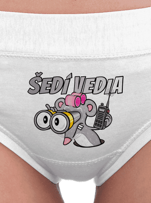 Šedí vedia - myš dámske nohavičky White