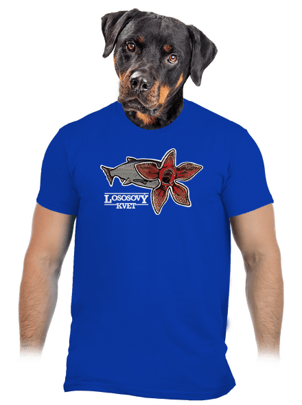 Lososový kvet pánske tričko Royal Blue