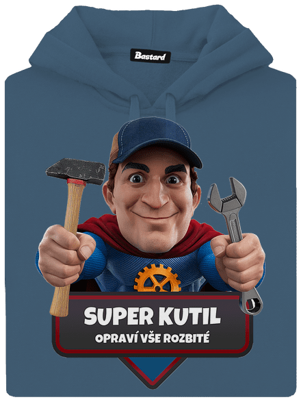 Super otec dámska mikina klokanka Denim