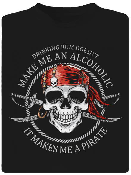 Pirát pánske športové tričko Black