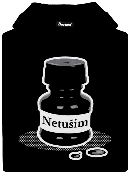 Netušim pánska mikina klokanka Black