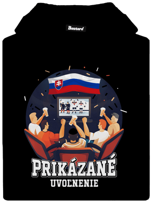 Prikázané uvoľnenie pánska mikina klokanka Black