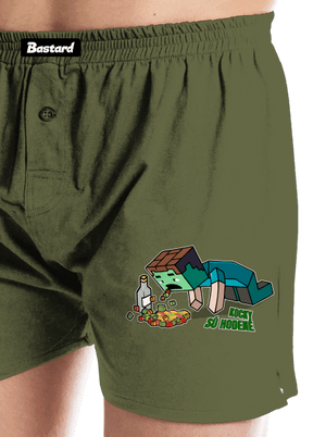 Kocky sú hodené pánske trenky Khaki