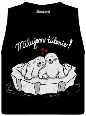 Milujem túlenie dámske tielko voľné Black