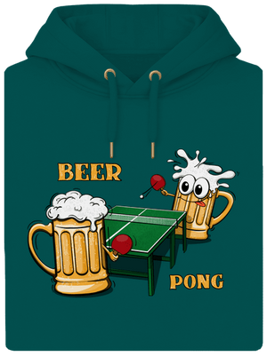 Beer pong unisex mikina premium Emerald Green