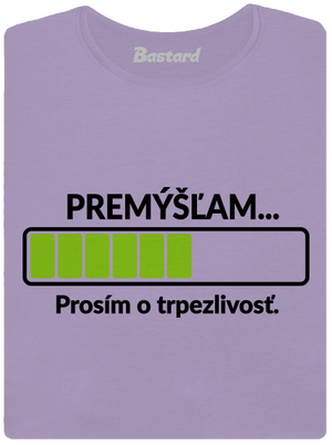 Premýšľam dámske tričko s lemom Lavender