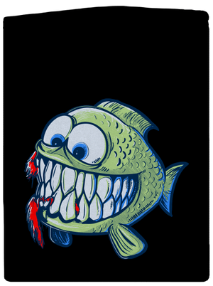 Hladná rybka pánska mikina na zips Black