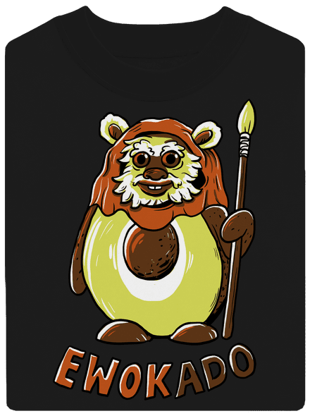 Ewokado unisex mikina bez kapucne Black