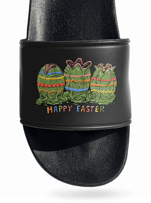 Happy Easter šľapky Black