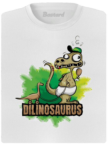 Dilinosaurus dámske športové tričko White