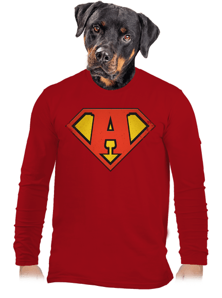 Som superhrdina pánske dlhý rukáv Red
