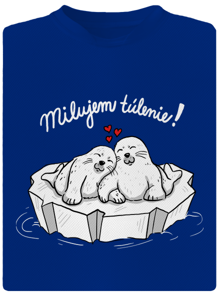 Milujem túlenie pánske športové tričko Royal Blue Mal