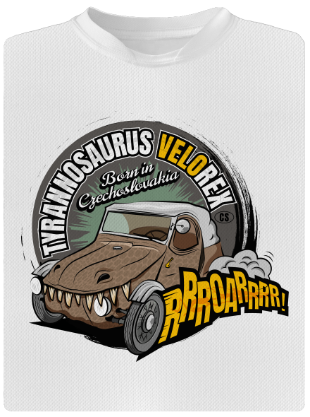 Tyrannosaurus Velorex pánske športové tričko White
