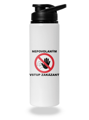 Nepovolaným vstup zakázaný flaša na vodu White