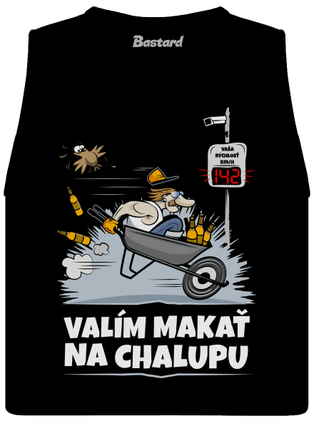 Valím na chalupu dámske tielko voľné Black