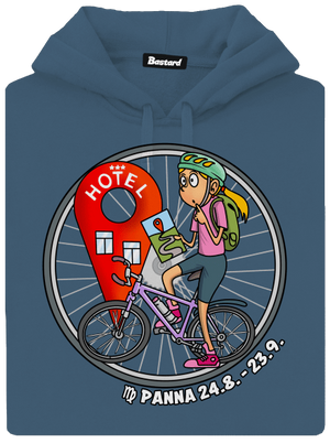 Cyklistický horoskop: Panna dámska mikina klokanka Denim