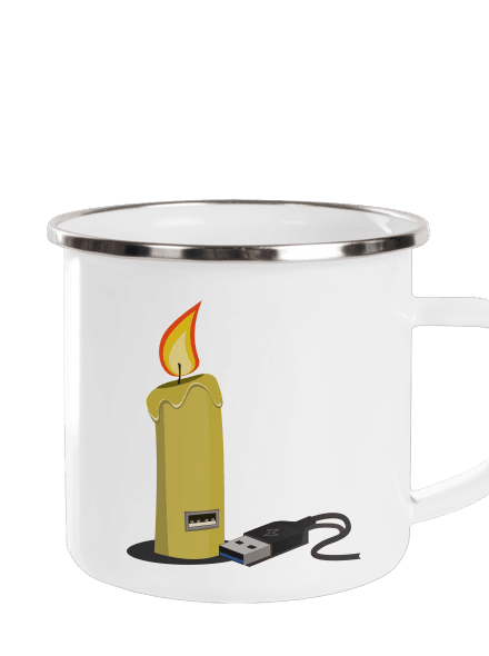 USB sviečka plecháčik White