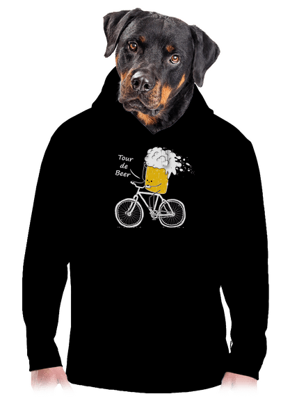 Tour de beer pánska mikina klokanka Black
