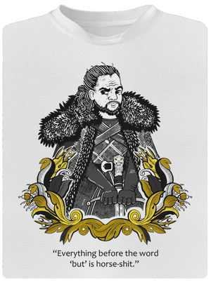 Jon Sníh detské športové tričko White