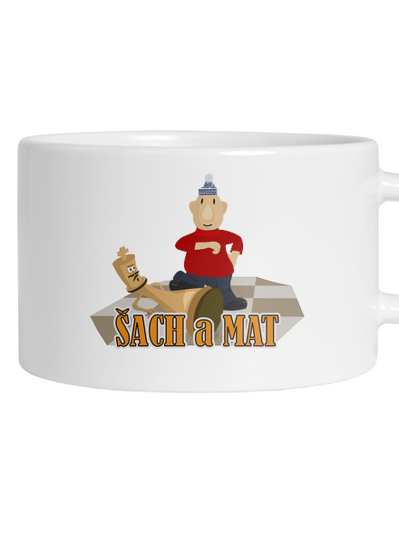 Šach a Mat hrnček makronka White