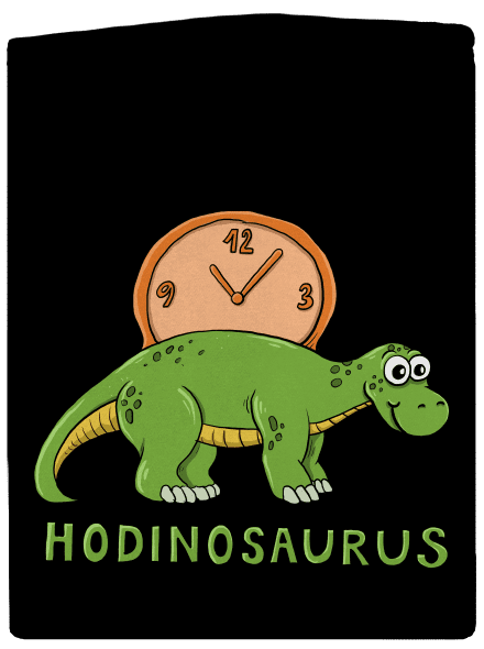 Hodinosaurus dámska mikina na zips Black