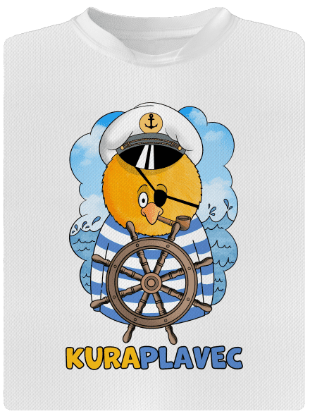 Kuraplavec detské športové tričko White
