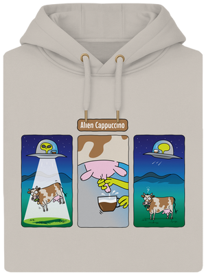 Alien Cappuccino unisex mikina premium Pastel Macchiato