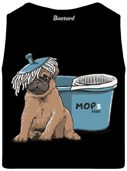 Mops pánske tielko Black
