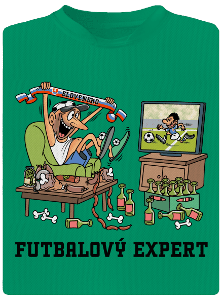 Futbalový expert pánske športové tričko Kelly Green Mal