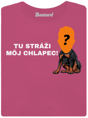 Tu strážim ja dámske tričko prémium Magenta