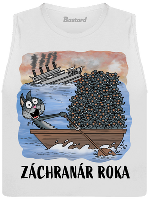 Záchranár roka dámske tielko voľné White