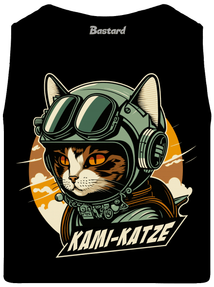 Kami-Katze pánske tielko Black