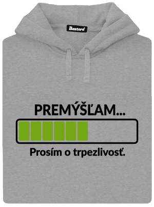 Premýšľam pánska mikina klokanka Light Melange