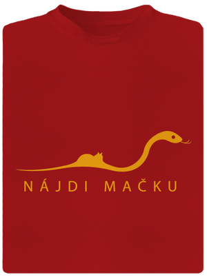 Nájdi mačku pánske športové tričko Red Mal